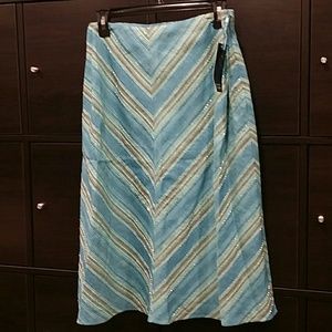 Linen A-line skirt new